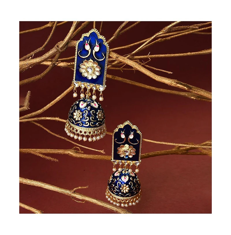 Sohi Women's Floral Drop Earrings