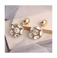 Sohi Women's Gold Plated Party Designer Stone Drop Earrings
