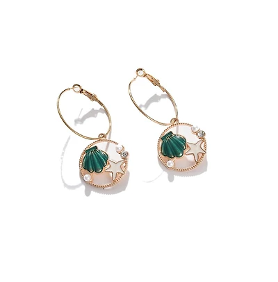Sohi Women's Under-The-Sea Hoop Earrings