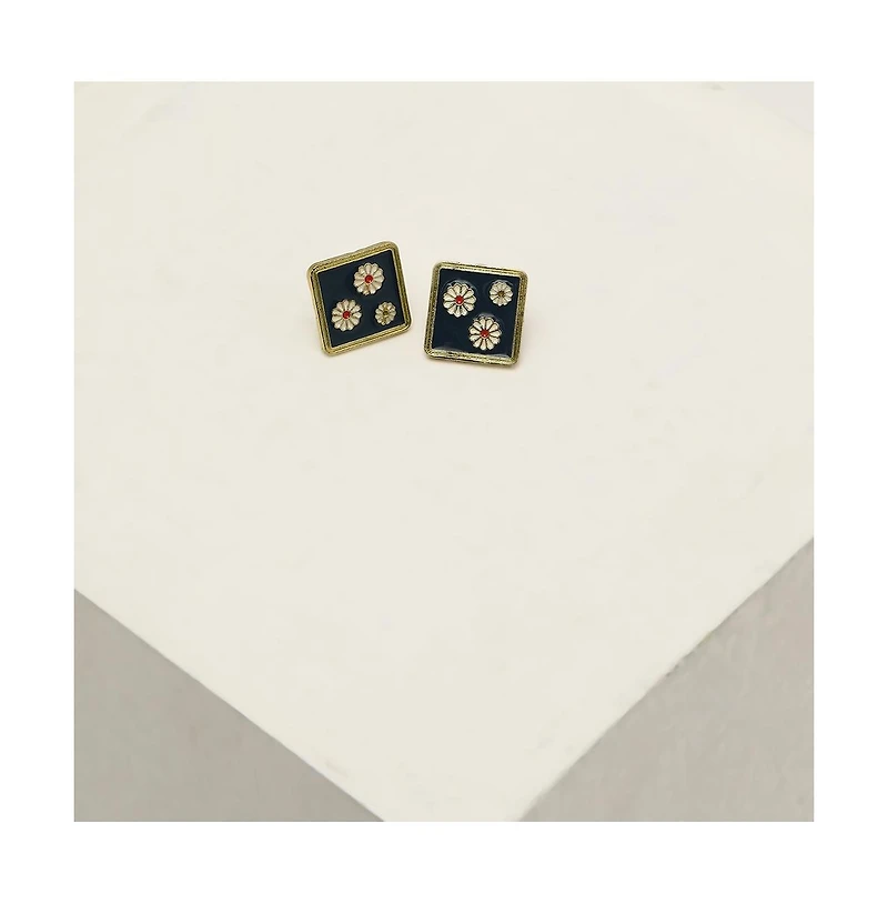 Sohi Women's Gold Plated Designer Stud Earrings