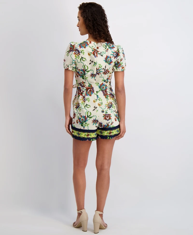 Siena Women's Printed Short-Sleeve Romper
