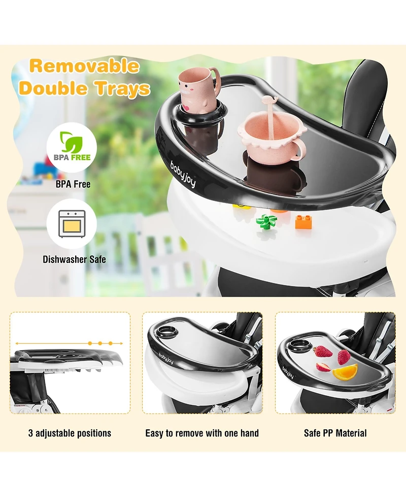 Costway Toddler High Chair Foldable Feeding