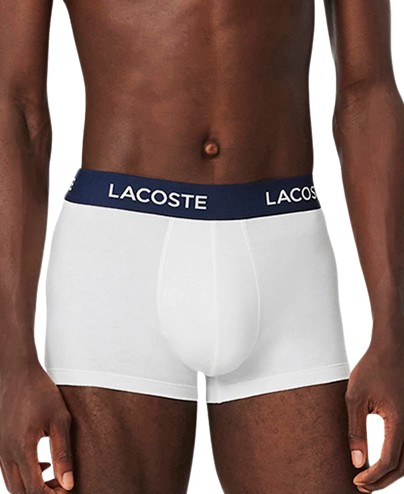 Lacoste Men's 5-Pack Regular-Fit Stretch Logo Band Trunk Underwear