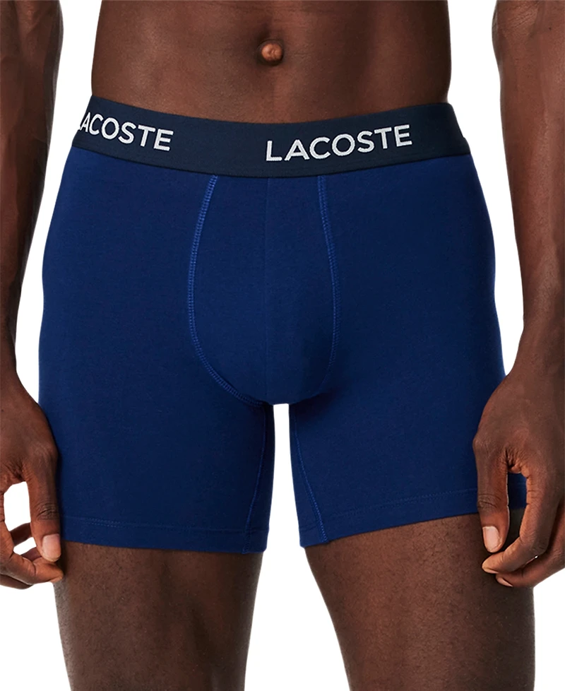 Lacoste Men's 5-Pack Regular-Fit Stretch Logo Band Boxer Briefs