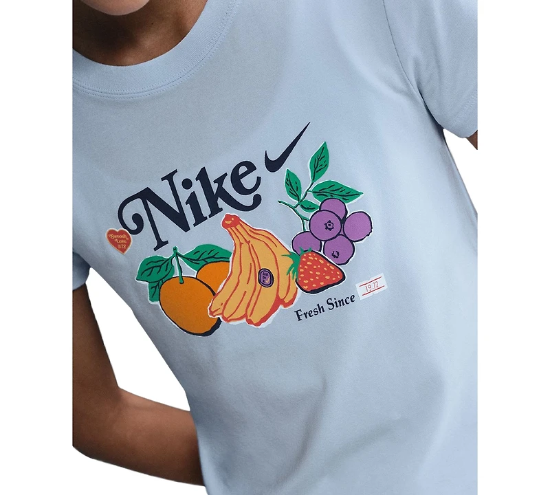 Nike Women's Graphic Cropped Slim-Fit Crewneck T-Shirt