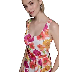 Karl Lagerfeld Paris Women's Floral-Print A-Line Dress