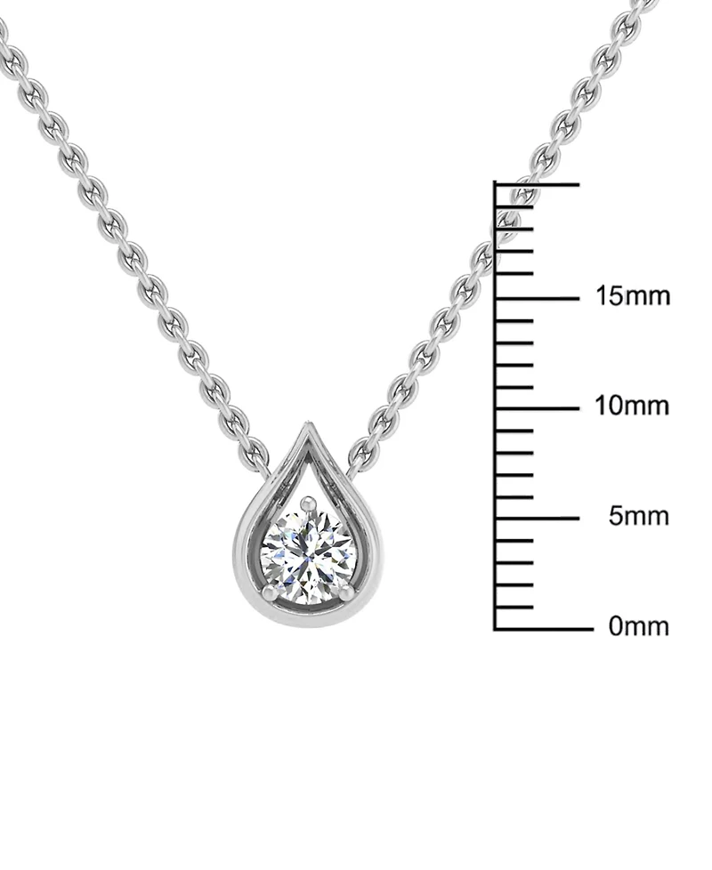 Diamond Tear-Shape 18" Pendant Necklace (1/3 ct. t.w.) 14k White or Yellow Gold