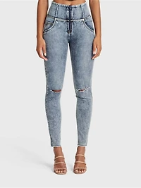 Freddy Women's Snug Sculpting Ripped Skinny Jeans
