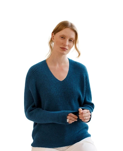 Celtic & Co. Women's Geelong Cocoon V-Neck Sweater