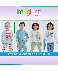Cars Baby Boys Disney Mickey Mouse Lion King Winnie the Pooh Waffle Knit Drop Shoulder Sweatshirt and Jogger Pants Set