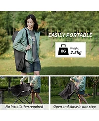 Naturehike Foldable Camping chair Can bear 110 kg Fishing Portable folding With armrest and two pockets