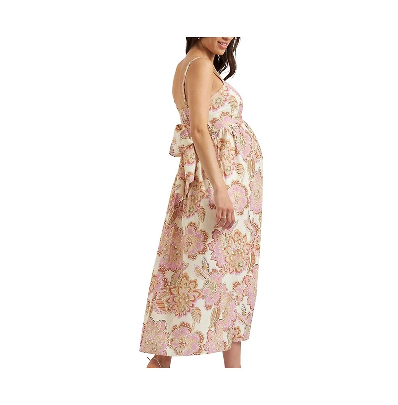 Ripe Maternity Hope Tie Back Linen Dress