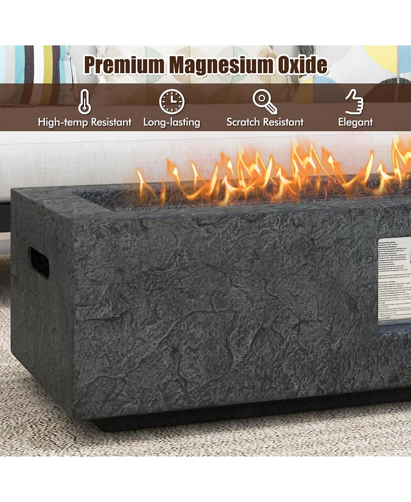 50000 Btu Fire Pit Table Set with Stainless Steel Burner