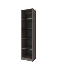 Beaver Balley Bookcase with Open Storage and 5 Shelves, Stained Walnut