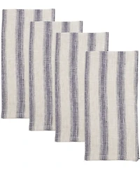 Saro Lifestyle Classic Striped Pure Linen Napkins, 20" x 20"