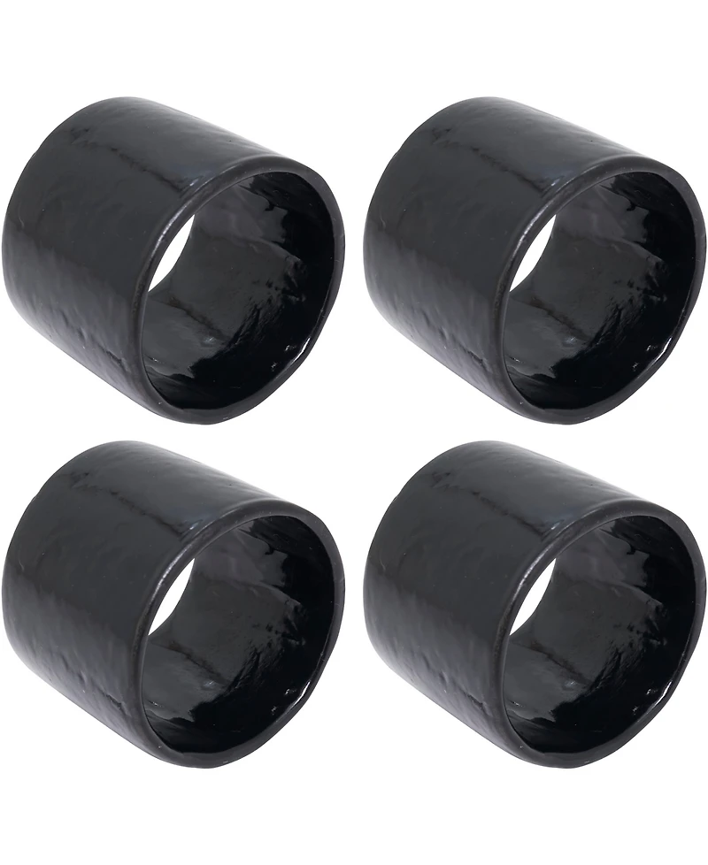 Saro Lifestyle Radiant Capiz Napkin Rings, Set of 4