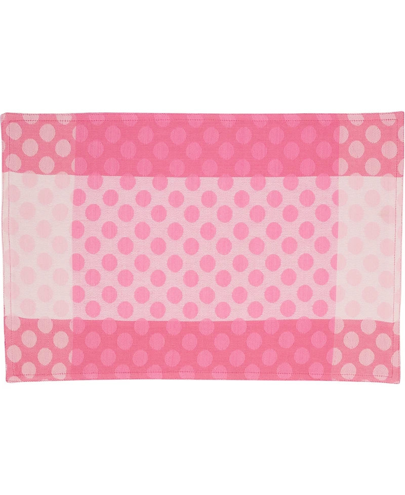 Saro Lifestyle Playful Polka Dot Cotton Placemats and Napkins, Set of 8