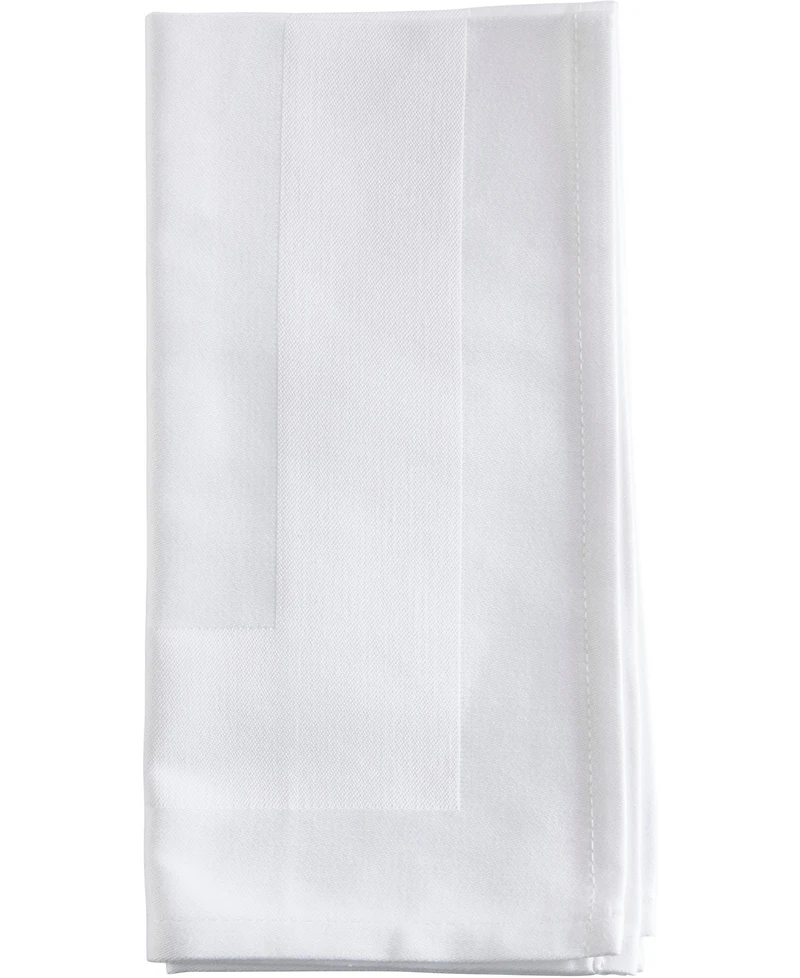 Saro Lifestyle Satin Trimmed Damask Cotton Napkins, 20" x 20"