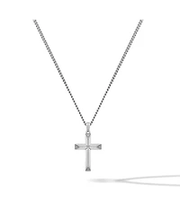 Vincero Men's Silver Cross Pendant Necklace in Stainless Steel, 22"