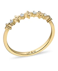 Devata Clover Ring in 14K Gold, Size 8, approx. 1.6 grams.