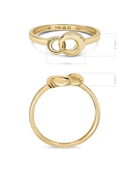 Devata Love Knot Ring in 14K Gold, Size 7, approx. 1.9 grams.