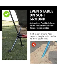 Naturehike Ultralight Camping Chair, Portable Backpacking Chair with Storage Bag & Anti-Sinking Feet, Compact Collapsible Camp Chair