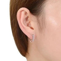 Clear Cubic Zirconia Extra Mini Hoop Earrings