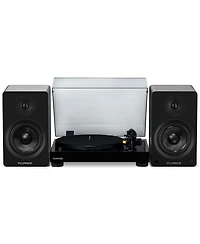 Fluance RT80 Classic High Fidelity Vinyl Turntable with Ai61 Powered 6.5" Stereo Bookshelf Speakers, Diamond Stylus, Belt Drive, Built-in Preamp,