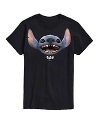 Airwaves Men's Lilo and Stitch Live Action Face Short Sleeve T-Shirt