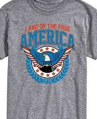 Airwaves Men's Americana Land of The Free Short Sleeve T-Shirt