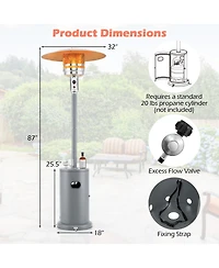 50000 Btu Propane Patio Heater with Round Table Design