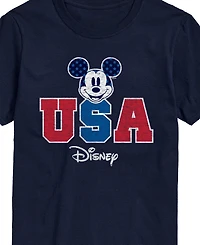 Airwaves Men's Disney Mickey Mouse Usa Short Sleeve T-Shirt