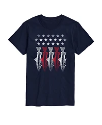 Airwaves Men's American Flag Fish Short Sleeve T-Shirt