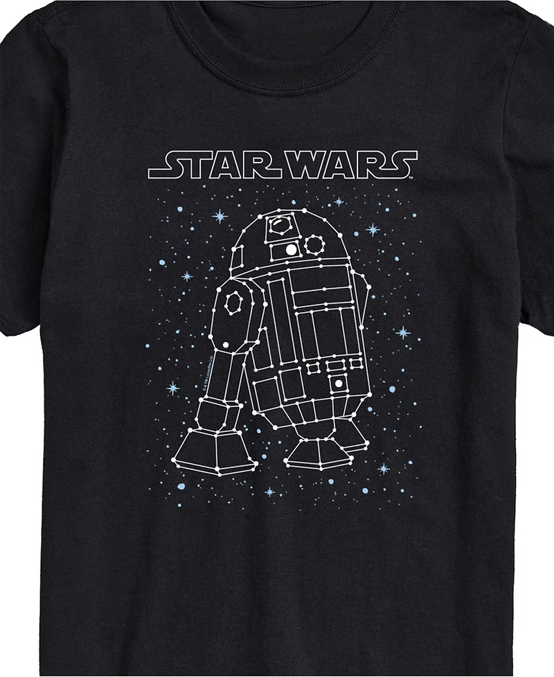 Airwaves Men's Star Wars Droid Galaxy Stars Short Sleeve T-Shirt