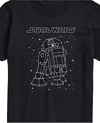 Airwaves Men's Star Wars Droid Galaxy Stars Short Sleeve T-Shirt