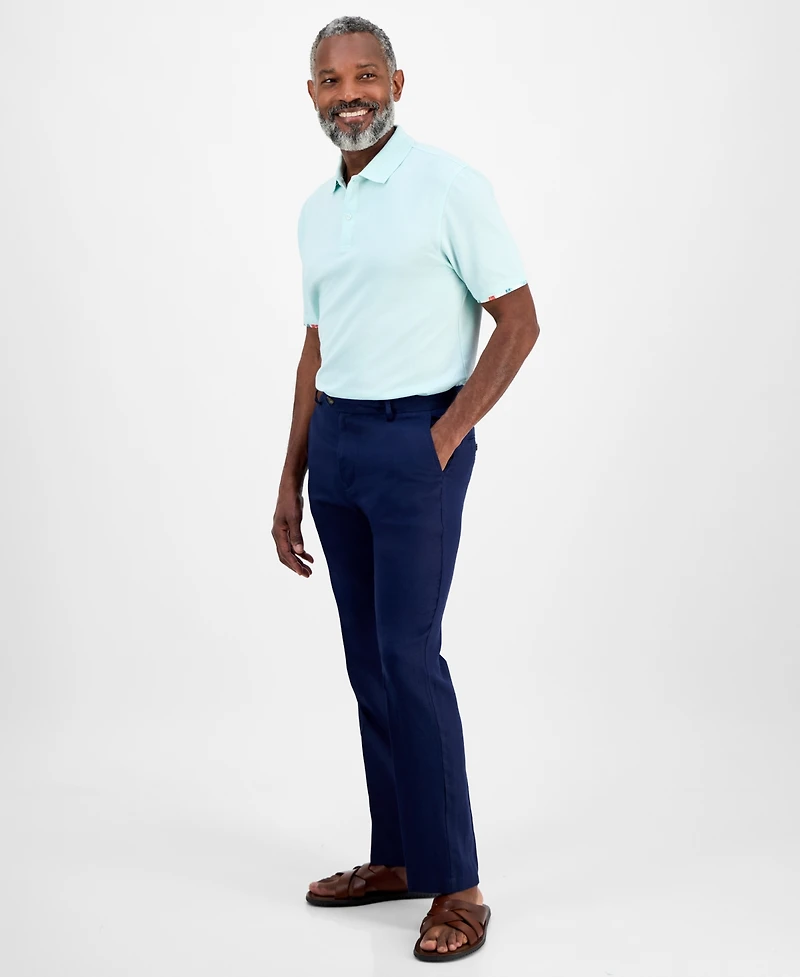 Club Room Men's Linen Cross-Dye Pants, Created for Macy's