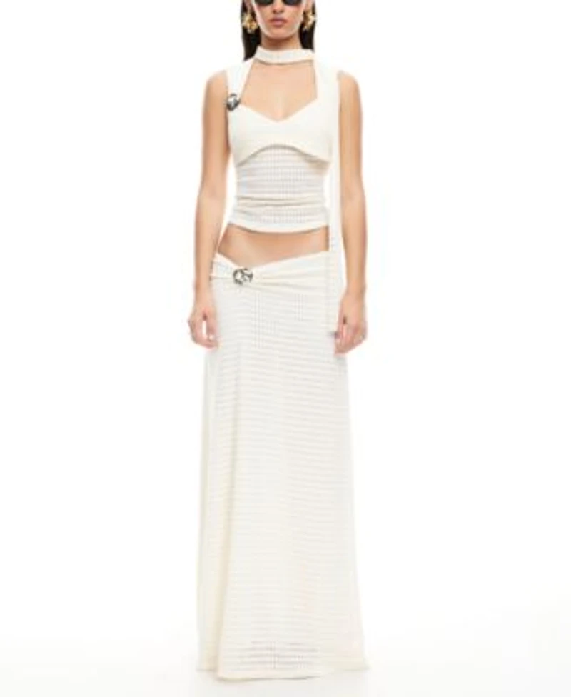 Lioness Womens In Your Dreams Textured Top Maxi Skirt