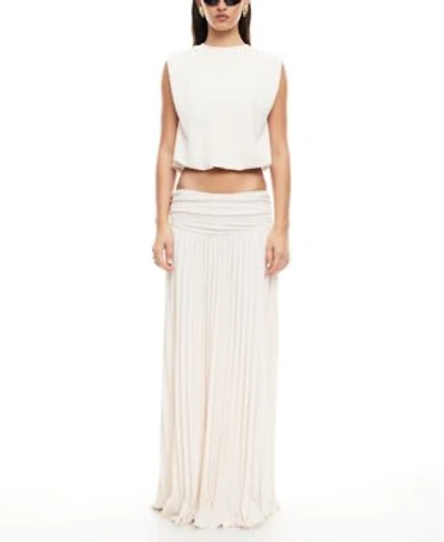 Lioness Womens Field Of Dreams Crop Top Pleated Maxi Skirt