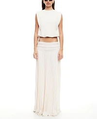 Lioness Womens Field Of Dreams Crop Top Pleated Maxi Skirt
