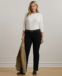 Lauren Ralph Plus Stretch Long-Sleeve Tee