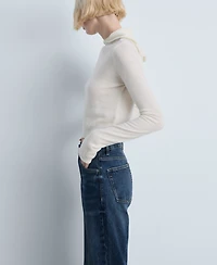 Mango Women's Miami Medium-Rise Straight-Fit Jeans