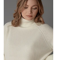 LuxLined Women's Itch-Free Merino Wool Mock Neck Sweater with Soft Inner Lining