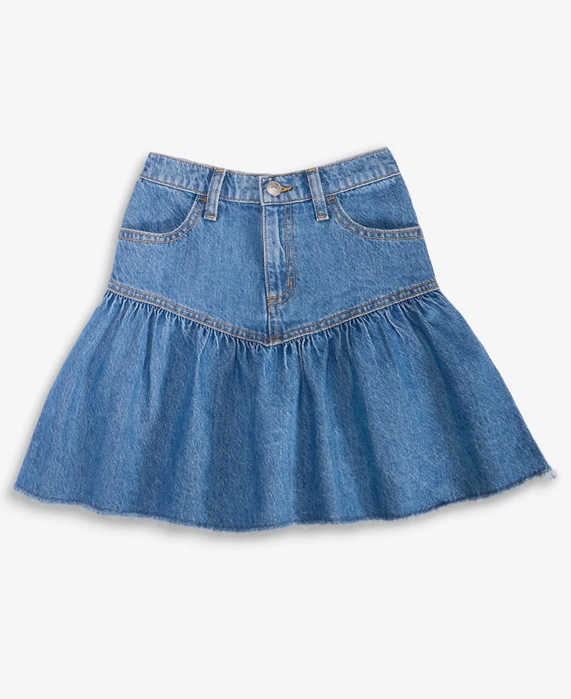 Epic Threads Little & Big Girls Indigo Cotton Denim Ruffle Skirt, Exclusively at Macy's