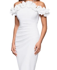 Xscape Women's Ruffled Off-The-Shoulder Sheath Dress