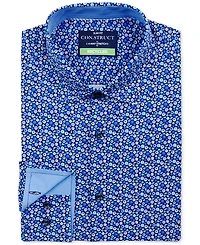 Men's Recycled Slim Fit Floral 4-Way Stretch Performance Dress Shirt