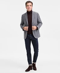 Nautica Men's Modern-Fit Gray Houndstooth Tweed Sport Coat