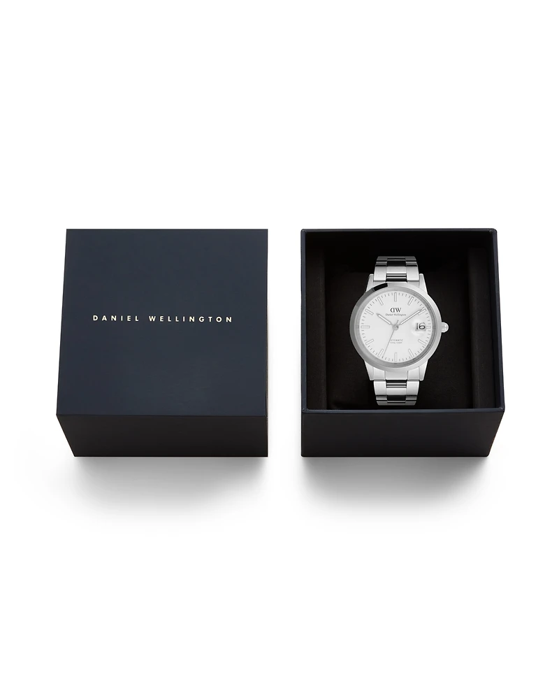 Daniel Wellington Unisex Automatic Silver-Tone Stainless Steel Watch, 40mm