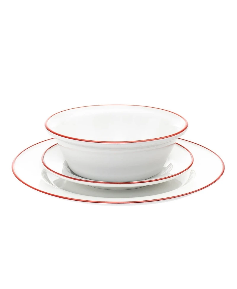 Godinger Bistro Red Band 16 Pc. Dinnerware Set, Service for 4