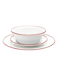 Godinger Bistro Red Band 16 Pc. Dinnerware Set, Service for 4