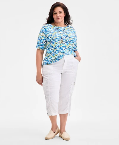 Style & Co Plus Cargo Capri Pants, Exclusively at Macy's
